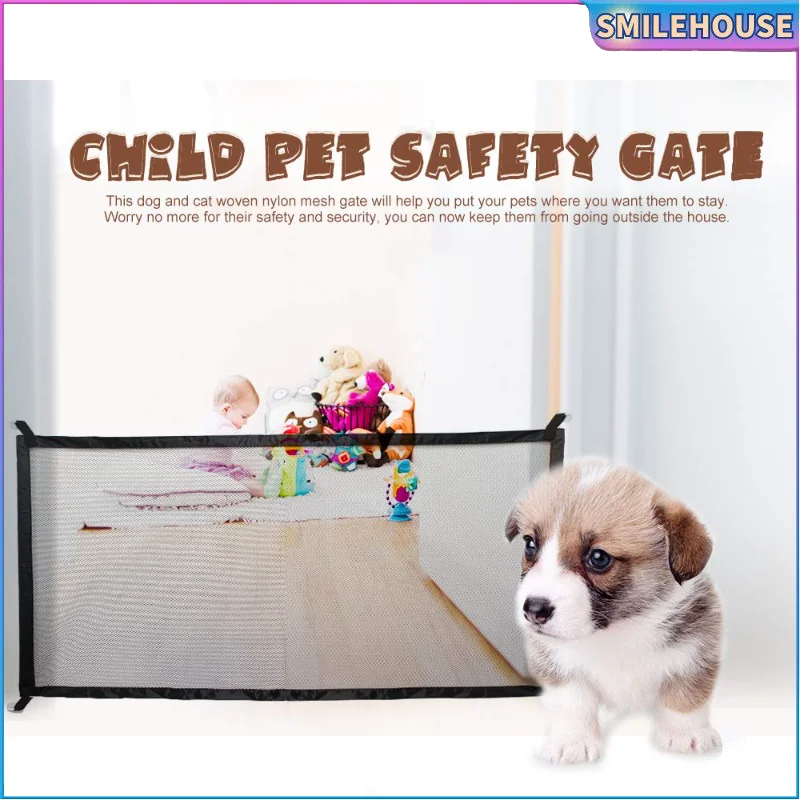 Dog Gate Ingenious Mesh Dog Fence For Indoor And Outdoor Safe Pet Dog