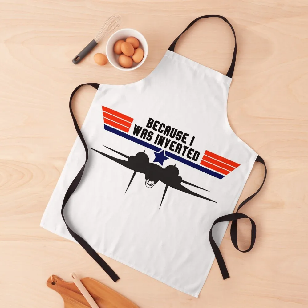 

Top Gun Because I was Inverted Apron Barber Dress Apron Utensils For Kitchen
