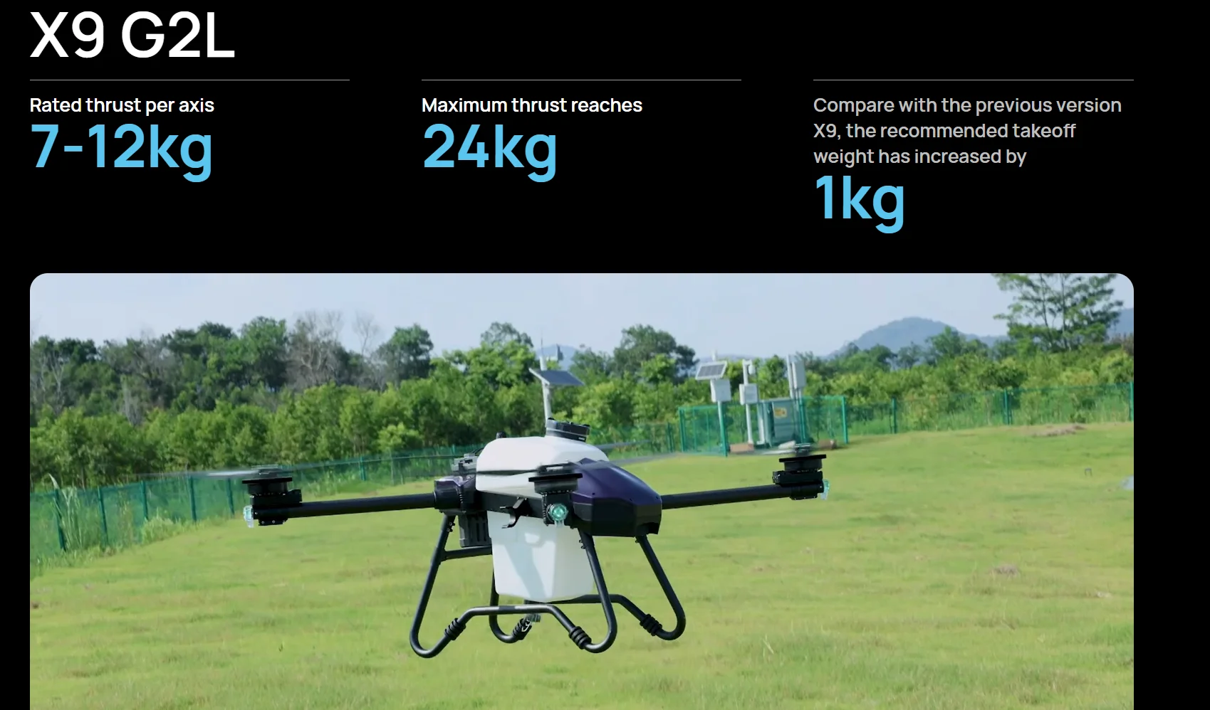 รูปสินค้า มอเตอร์โดรนเกษตร Hobbywing X9 G2L พร้อมใบพัดพับได้