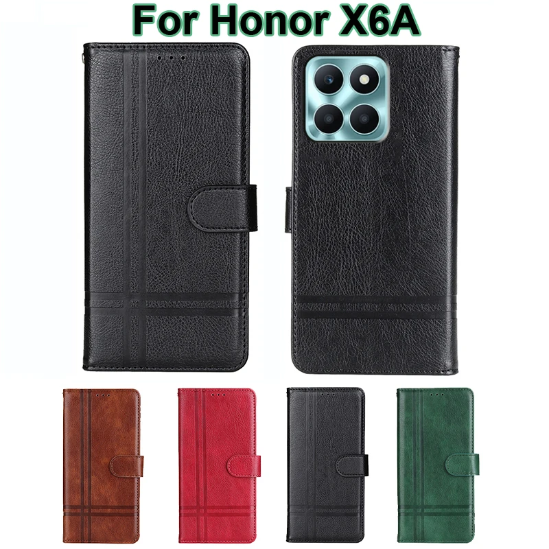 GOKEN Cover Pelle per Huawei Honor X7a, Magnetica Custodia con Supporto di Stand & Carte Slot, Flip Case con Portafoglio -Blu Scuro