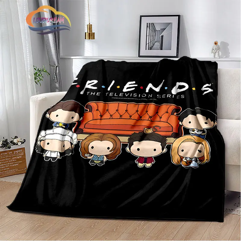 

Friends Series Flannel Blanket TV Show Cartoon Warm soft sofa bed blanket Letter Print Plush Quilt