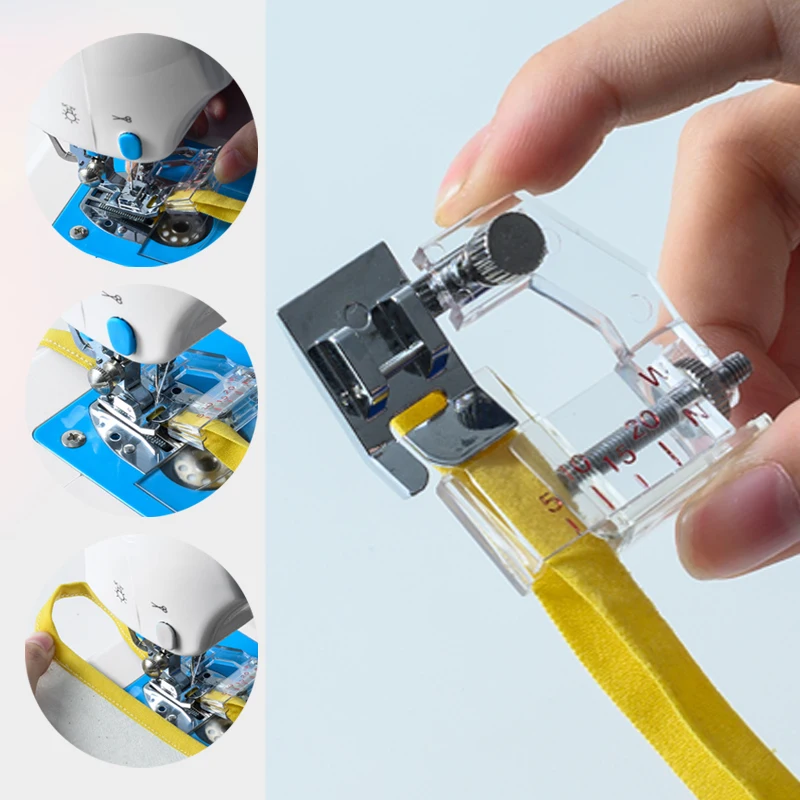 Adjustable Bias Tape Binding Foot Snap On Presser Foot 6290 For Brother