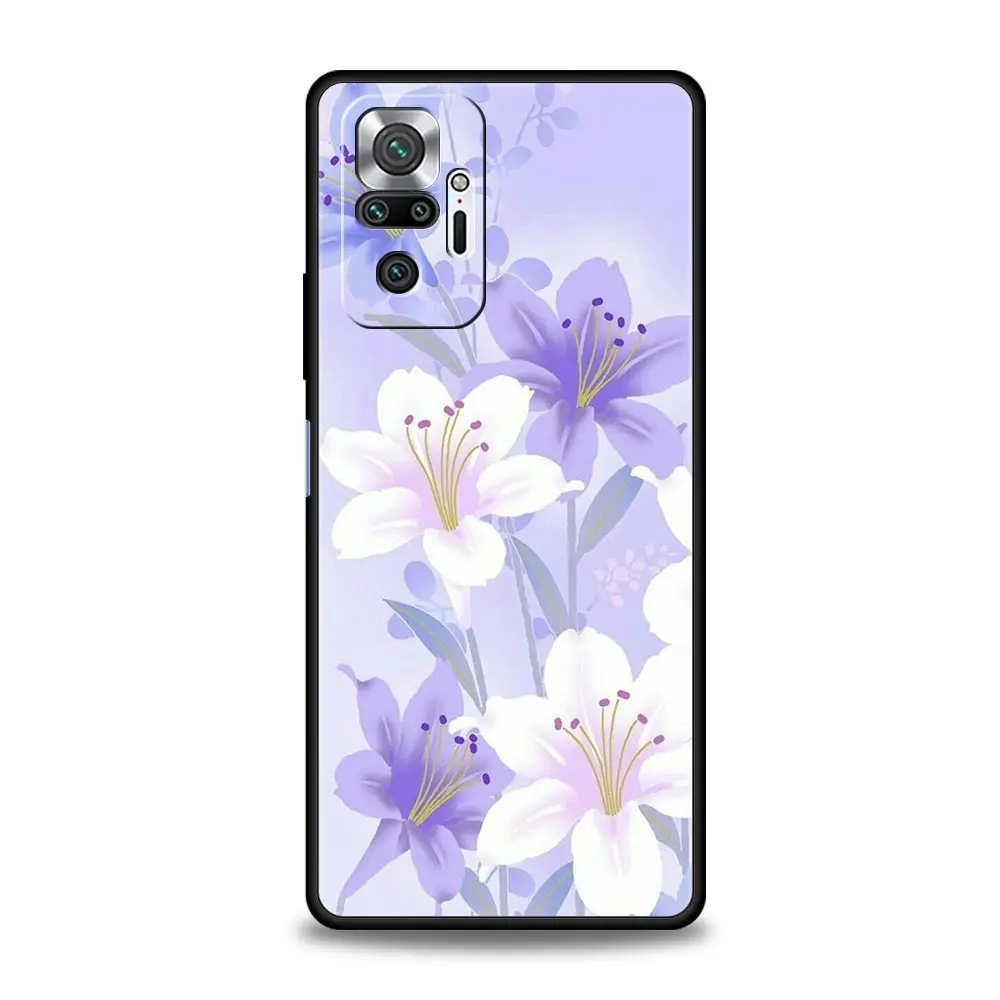 Elegant Floral & Leaf Soft Phone Case Cover