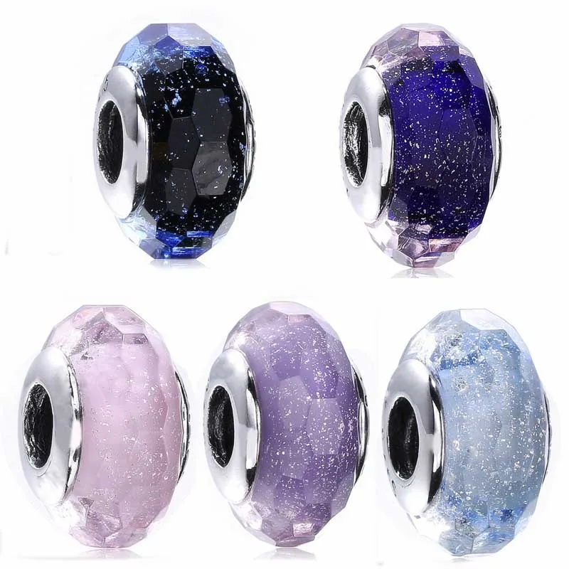 

Реальные разноцветные мерцающие блестящие бриллиантовые очаровательные аксессуары для браслета Pandora DIY ювелирные изделия