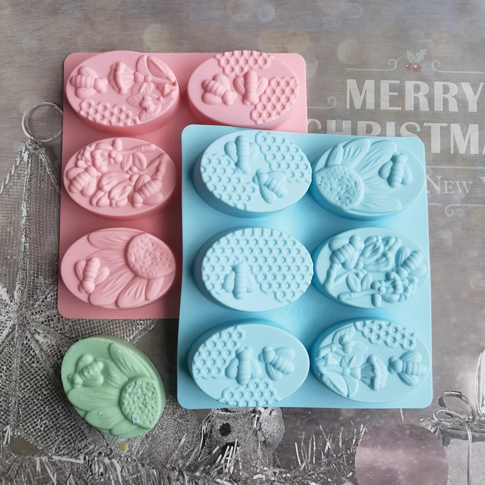 Stampi In Silicone A Forma Di Foglia Con Venature - Set Da 6 Per Sapone, Cupcake E Cioccolatini - Foto 10