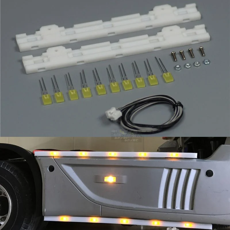 LED SIDE SKIRT Light For Tamiya 1/14 Scania R470 R620 RC Trailer