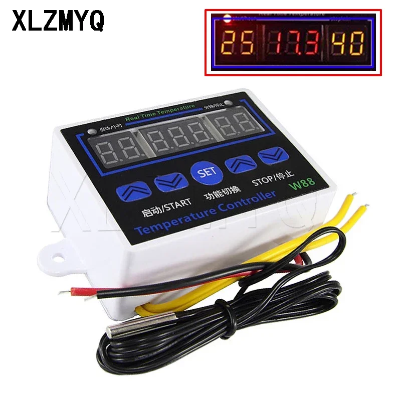 W88 12V/220V 10A Digital LED Temperature Controller Thermostat Control Switch Sensor XH-W1411 For Greenhouses Aquatic W1411