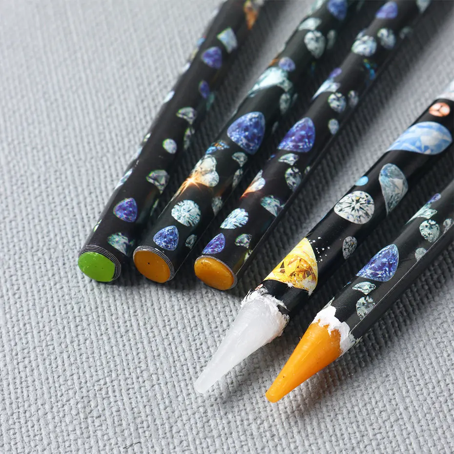 Nail Art Dotting Tool Nail Art Crystal Pick Up Pen Pencil Diamond Picker for Nails Manicure Accessories DIY Nail Rhinestone Deco 6