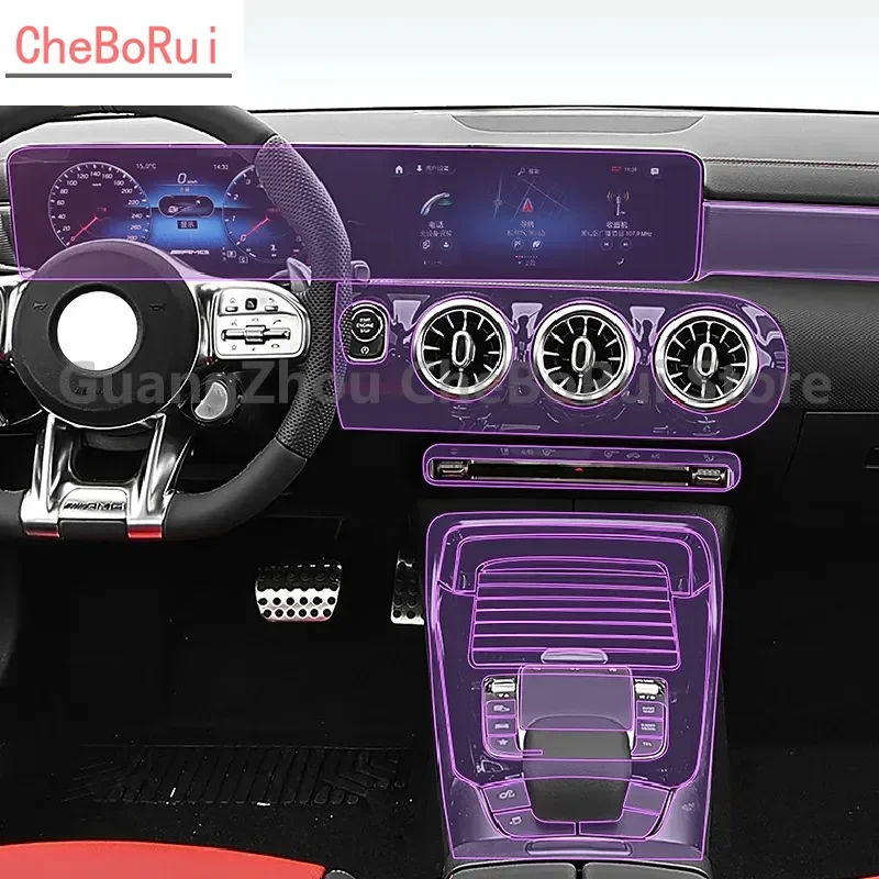 

Прозрачная пленка для Mercedes Benz AMG A-Class 2019-2023, аксессуары для салона автомобиля, Противоударная пленка для защиты от царапин