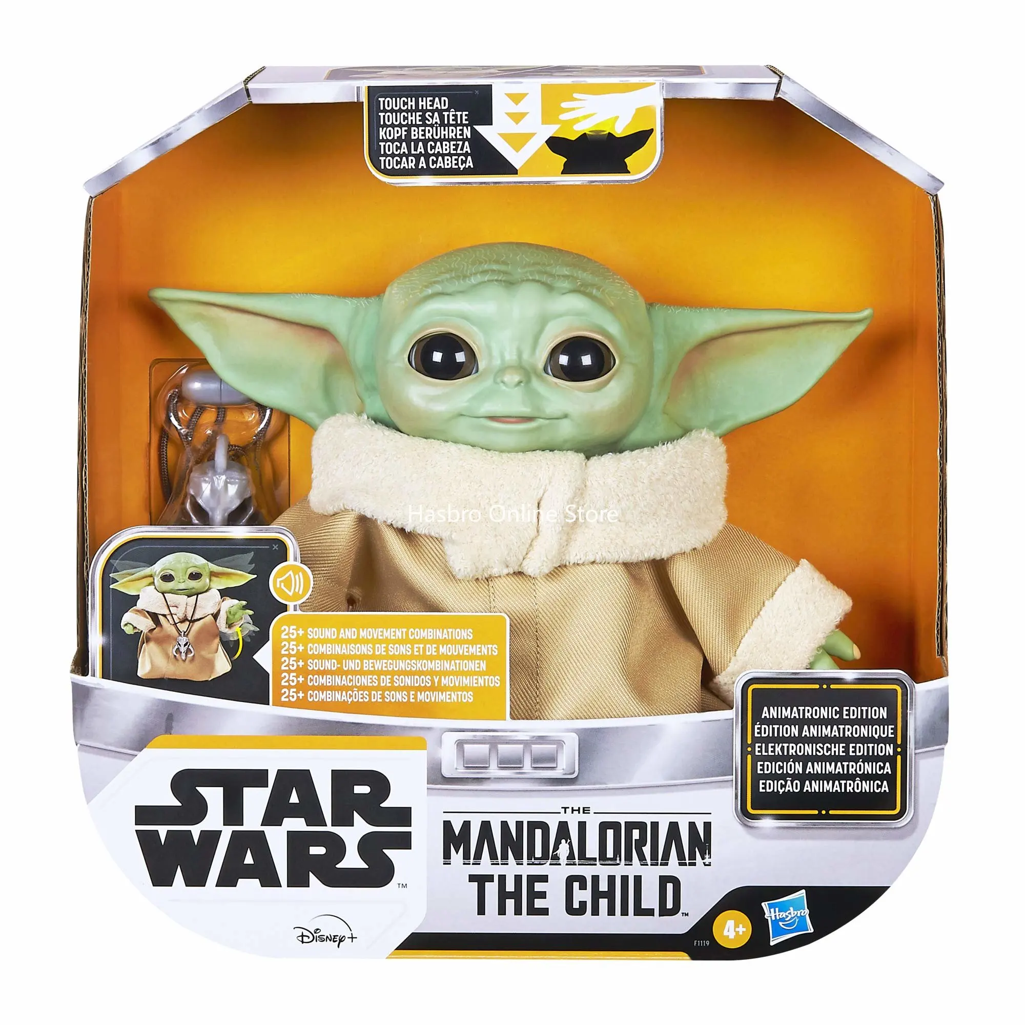 

Hasbro STAR WARS Baby Yoda The Child Animatronic Edition Toy with Over 25 Sound & Motion Combinations Toys for Gift F1119
