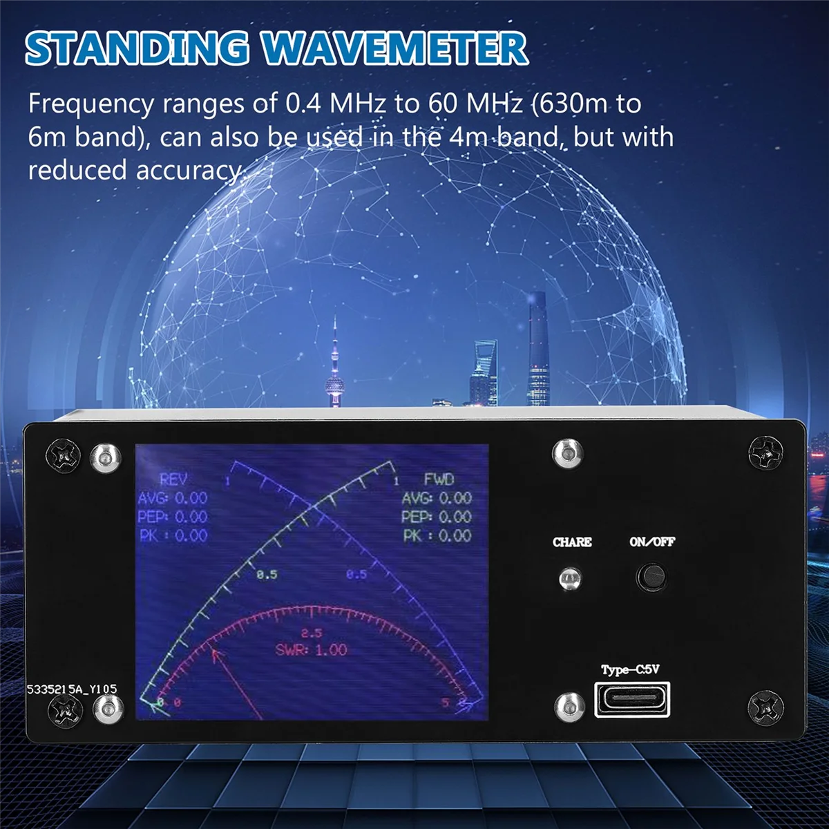   跮 TFT ġ ũ ĵ ̺ 跮,   SWR PWR, 0.4MHz-60MHz, 0.1MW-1KW, 2.4 ġ