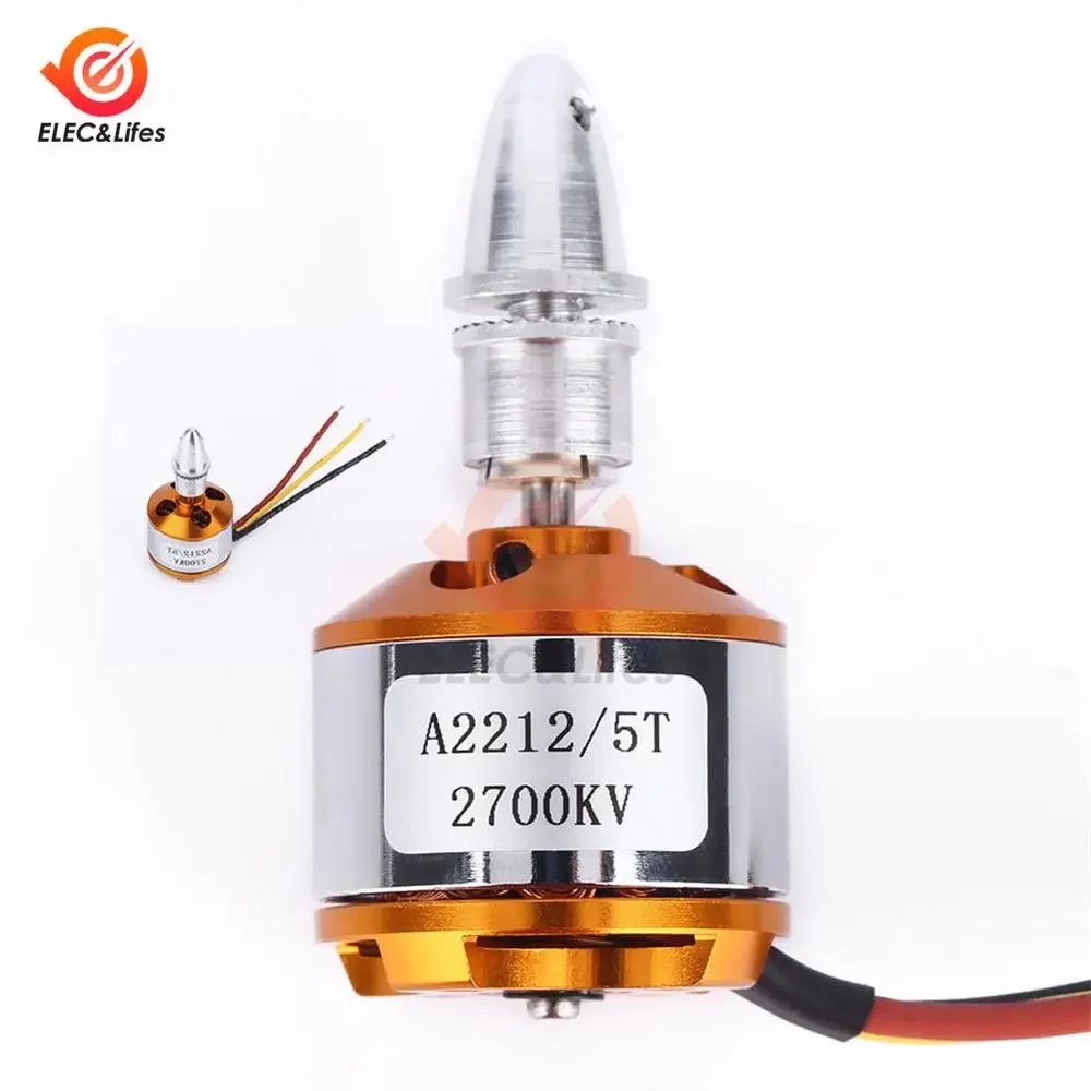 Moteur Brushless A2212 1000KV-2700KV pour Drone RC Multicoptère, installation sur bras de drone