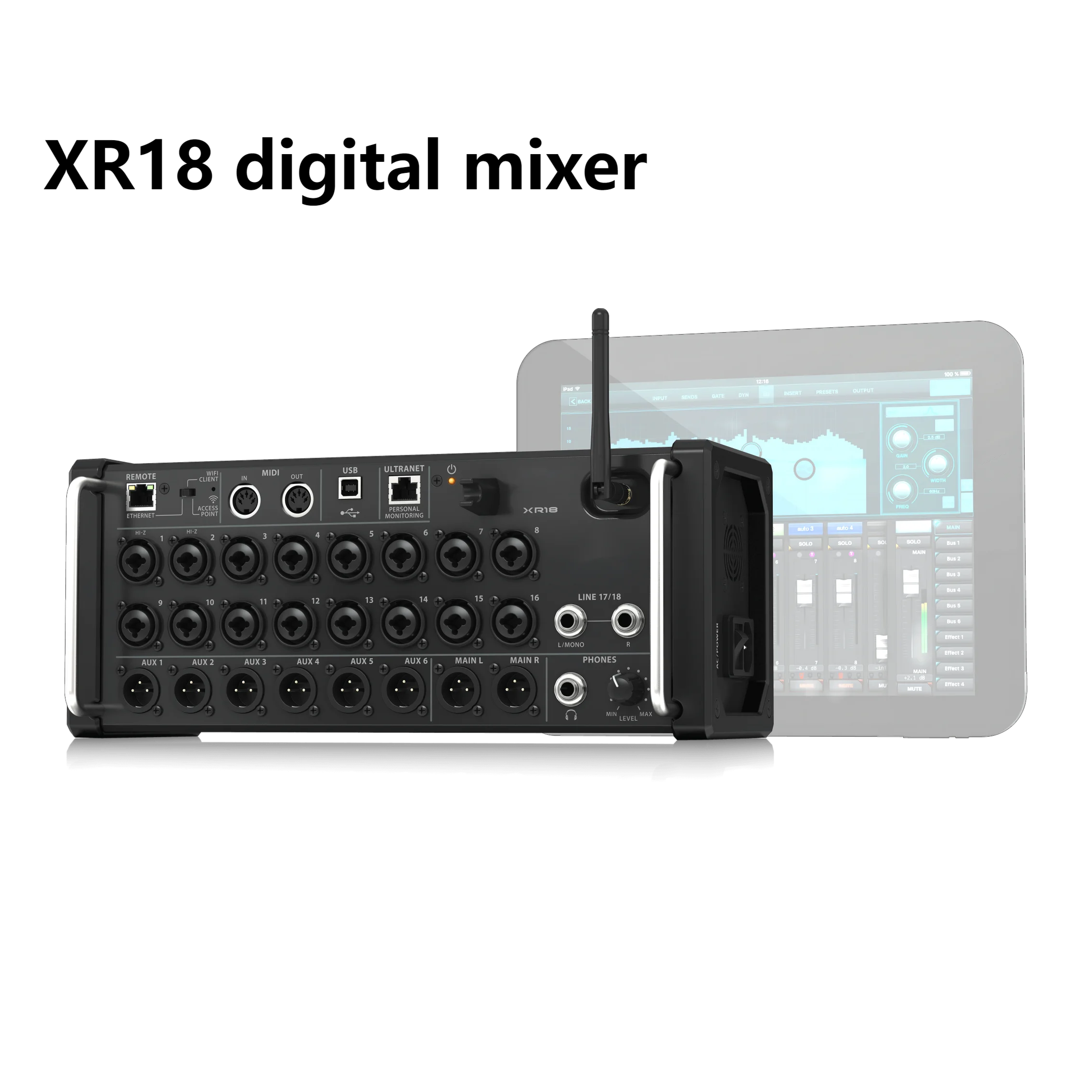 Air 1:1 XR18 Digital Mixer 18-Channel Professional Digital Mixing Studio Recording Console Dj Studio Wifi and USB Recorder audio mixer audio interface