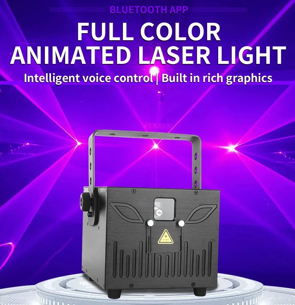 2-6W Stage Animation Scanner Dj Disco Laser Light ILDA Animation Laser Light RGB