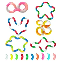 1Pcs Tangle Rope Twist Fidget Toy Rrainbow Circle Sensory Autism Therapy Jouet Anti Stress Enfant Juguete Antiestres Niños 1