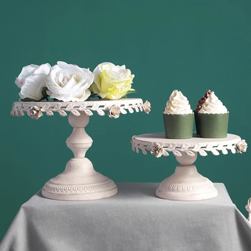European White Dessert Table Decoration / Display Stand Set / Wedding Cake Set Table Wooden Snack Tray