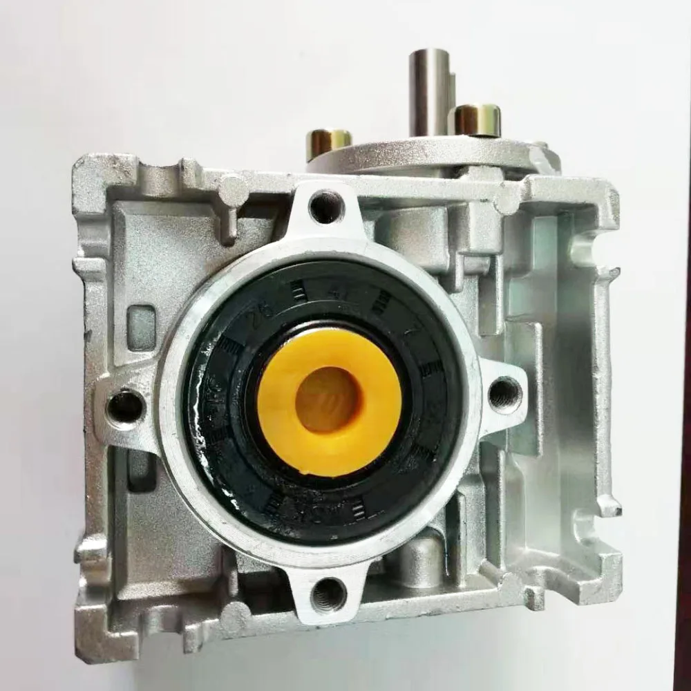 5:1 to 100:1 NMRV075 Shaft Input Worm Gear Turbine Reducer RV75 Input shaft 24mm output hole 28mm , hand crank turbine reducer
