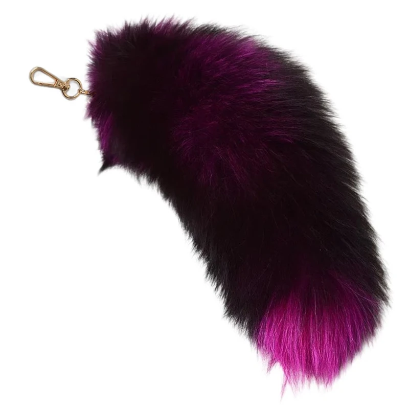 KRYMSON Portachiavi A Coda Di Volpe In Peluche Morbido – 40 Cm, Colore Arancione – Accessorio Per Borsa, Zaino E Chiavi