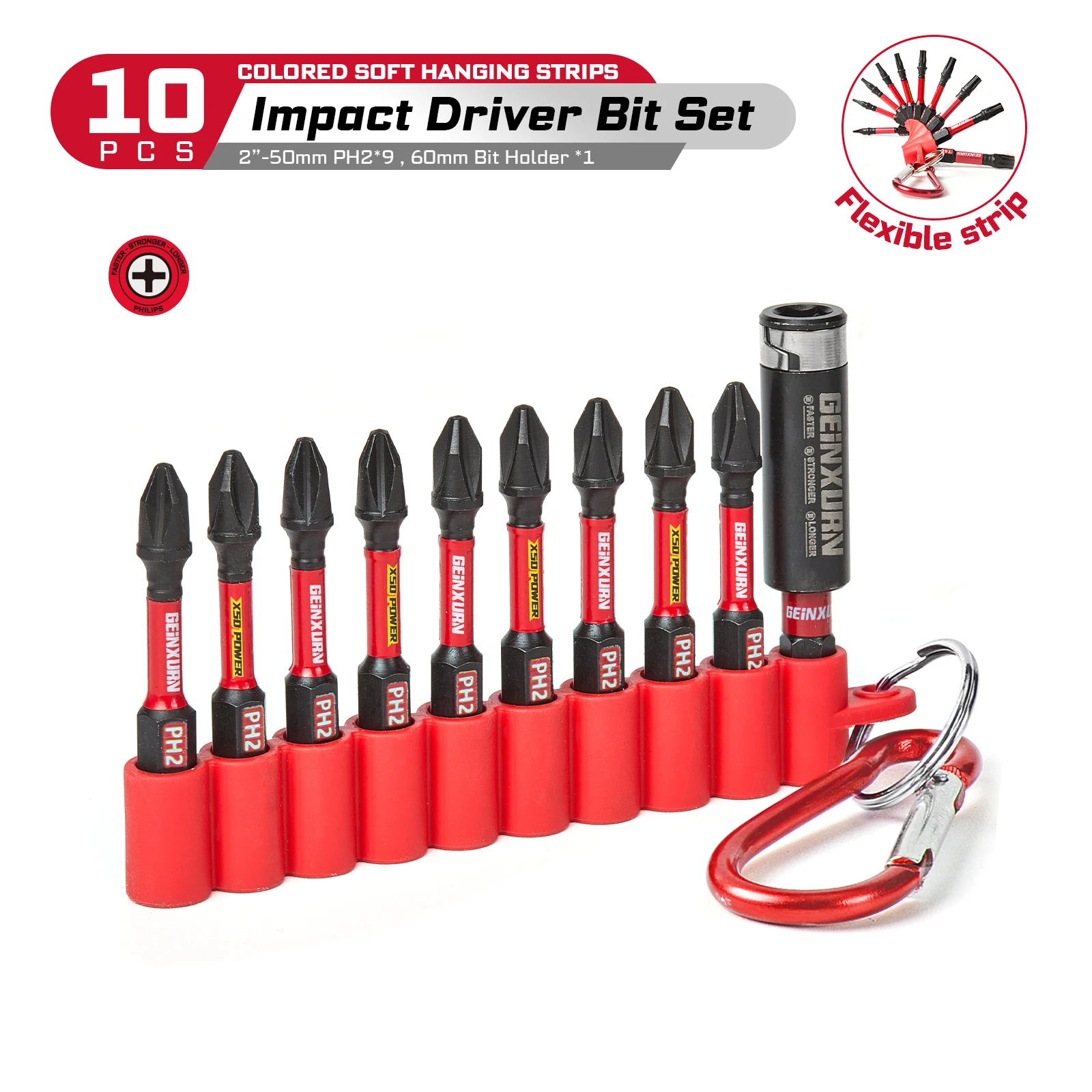 Uxcell 3pcs #0 Phillips Screwdriver Bit PH0 1/4" Hex Shank 2"  50mm Long 0 12 Rod Magnetic Cross Head Drill Bits S2 Steel Industrial Screw Driver Bit Ele