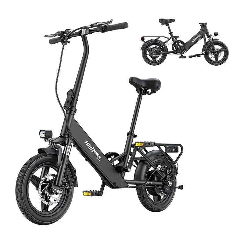 HillMiles Mile 1 Bici elettrica pieghevole 250W 36V 10.4Ah Pneumatici da 14 pollici Mini bici elettrica pieghevole leggera Carico di 60 km 120 kg - immagine 2