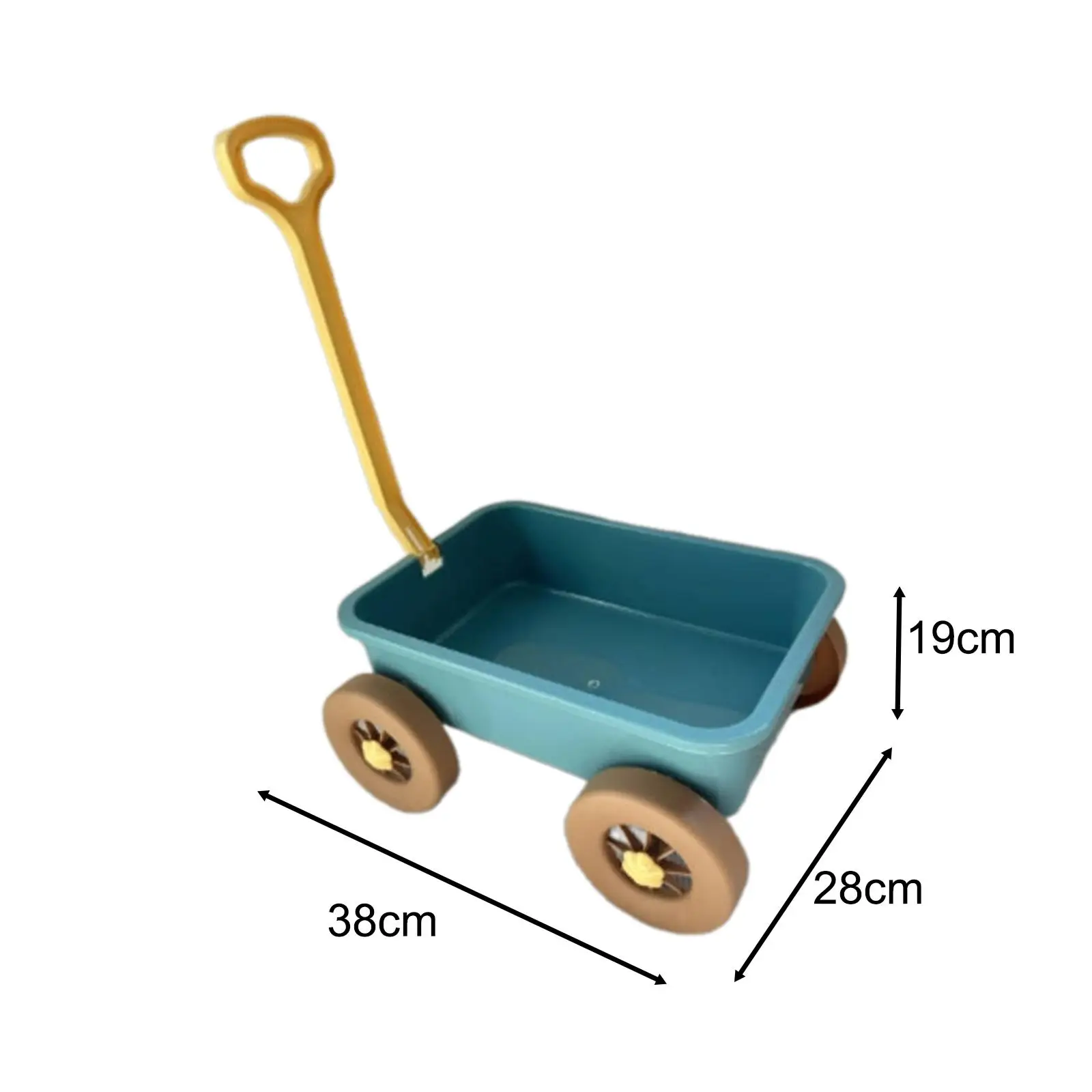 Beach Toy Pretend Play Wagon Funky Multipurpose Garden Tool Outdoor Toy Pull Wagon Toy for Yard Household Seaside Indoor Boys