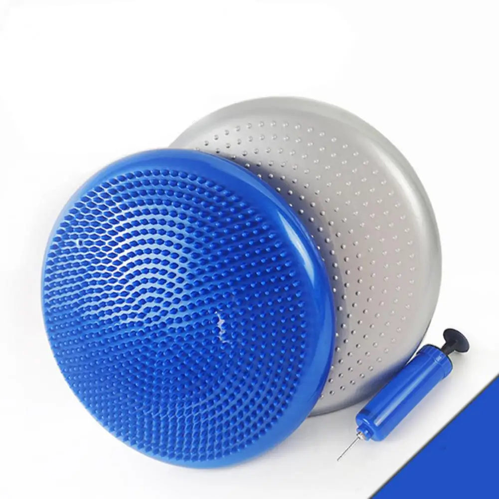 Round Balance Board with Pump Thick Yoga Fitness Inflatable Seat Pad Foot Massage Pain Relief Wiggle Cushion Kids Adults Sensory