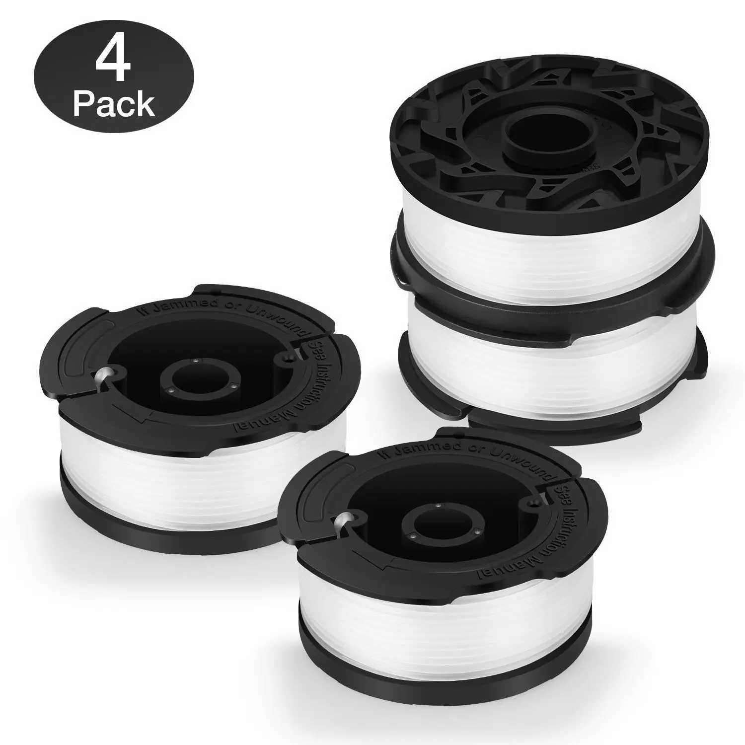 

Replacement for - BLACK+DECKER AF-100-3ZP 30ft .065" Trimmer Spool, 4-Pack