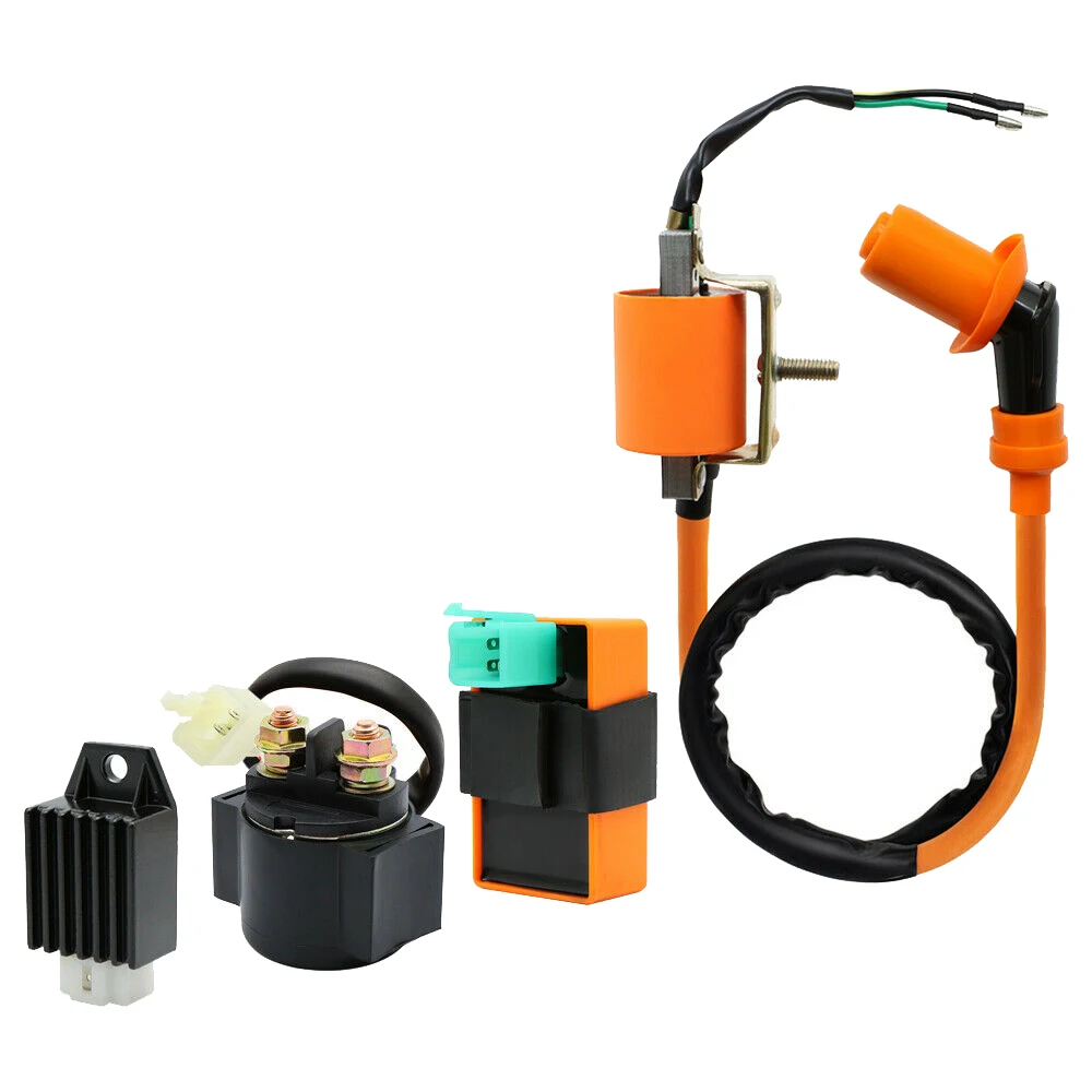 Bobina Di Accensione Da Corsa 5 Pin Cdi Box Regolatore Relè Solenoide Per 50Cc - 125Cc Atv Quad Dirt Bike Taotao