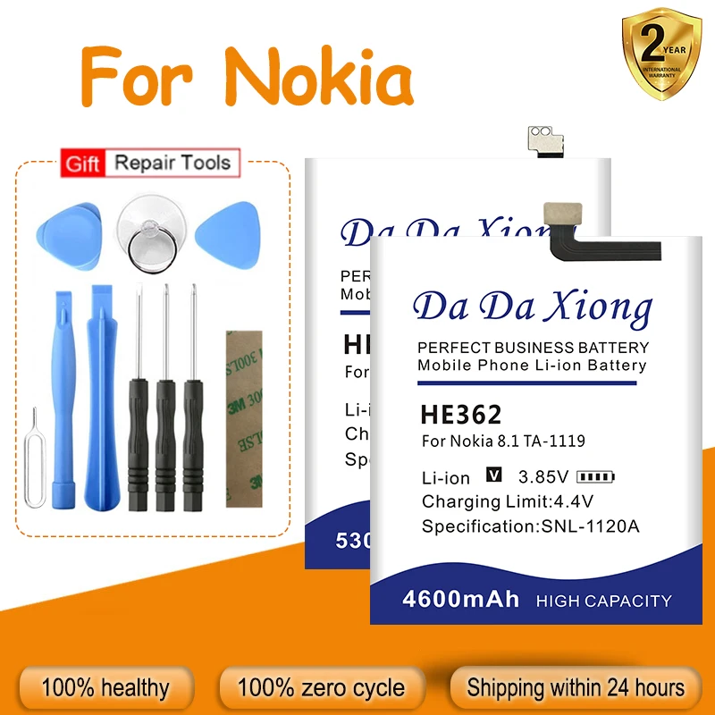 Wt330 Lc-620 He347 Bl-29Ci He362 Bv-5Xw Wt130 Batteria Per Nokia 2.2 3.1 4.2 5.3 6.2 7 7.2 8.1 X7 C10 Lumia 1020 Plus Hq510