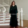 Large Size Women's Wedding Long Sleeved Gold Velvet Sequin Evening Dress Sexy Dress 2025 Party Summer Elegantes Casual Y2k