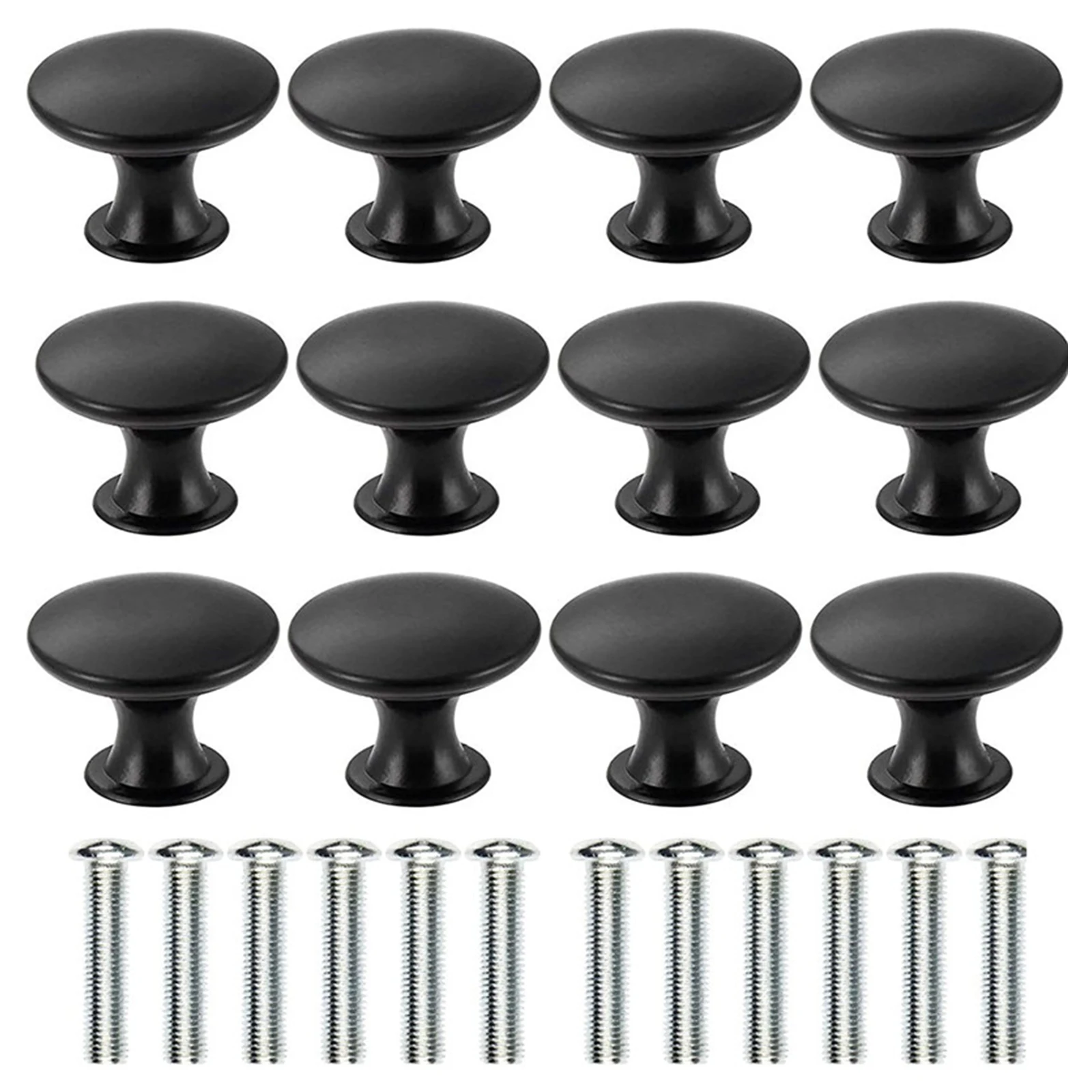 Description Picture 6 of item12pcs black single hole single grain small handle cabinet door handle