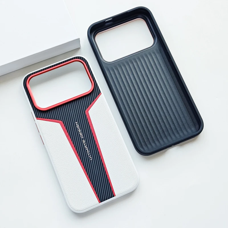 Ultra-Thin Non-Slip Color Block Leather Phone Case
