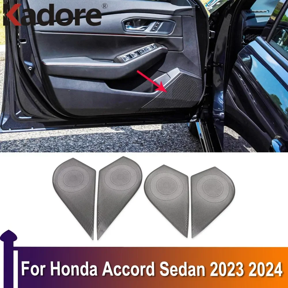 

Для Honda Accord Sedan 2023 2024 Внутренняя дверь динамик рамка звук круглая крышка отделка украшение автомобильные аксессуары нержавеющая сталь