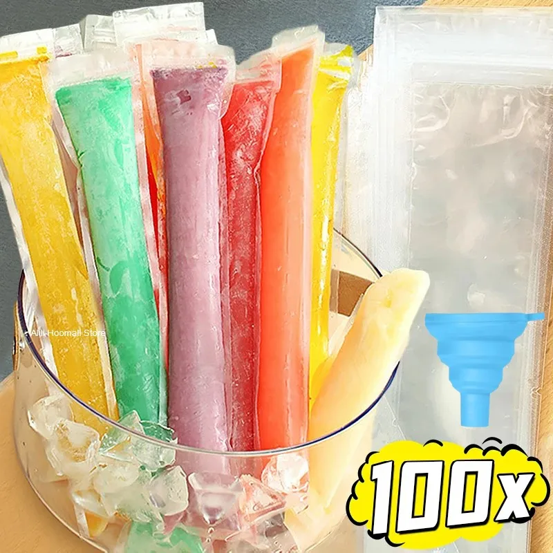 Ice Molds 100/20Pcs Disposable Popsicle Bags