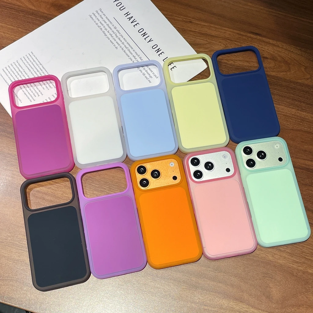 Vibrant Matte Shockproof Protective Phone Cover Case with Skin-Feel Texture