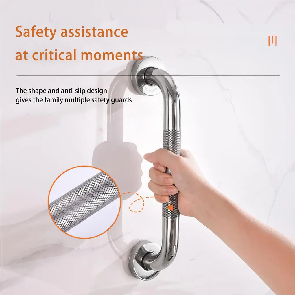 Towel Grab Bar Stainless Steel Bath Holder Anti-skidding Wall Bar Handle Good Grip for Thicken Vanity Home Room 50 cm towel grab bar