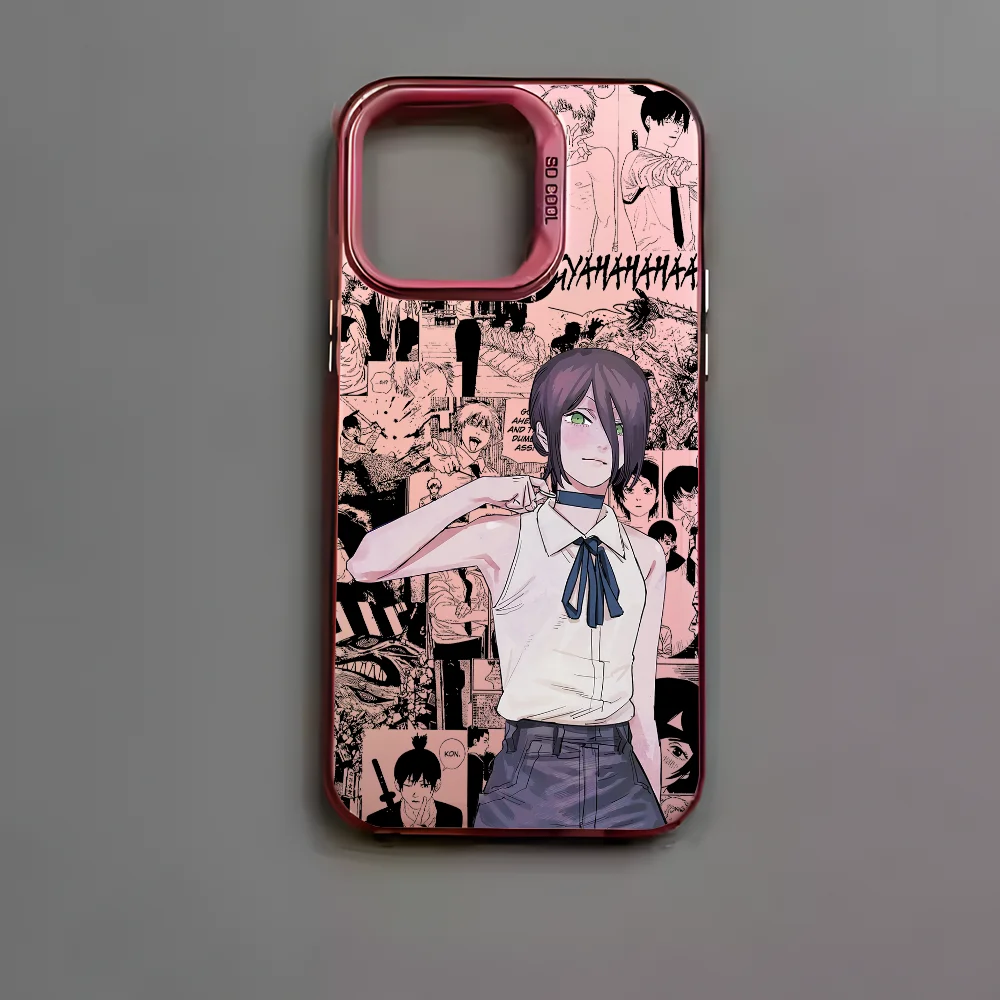 Cool Anime R-Reze Black Matte Multicolor Laser Metallic Aurora Phone Case