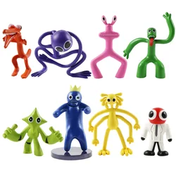 Vibrant Rainbow Friends Toy Character Figure - Kawaii Blue Monster Doll (D  8pcs)