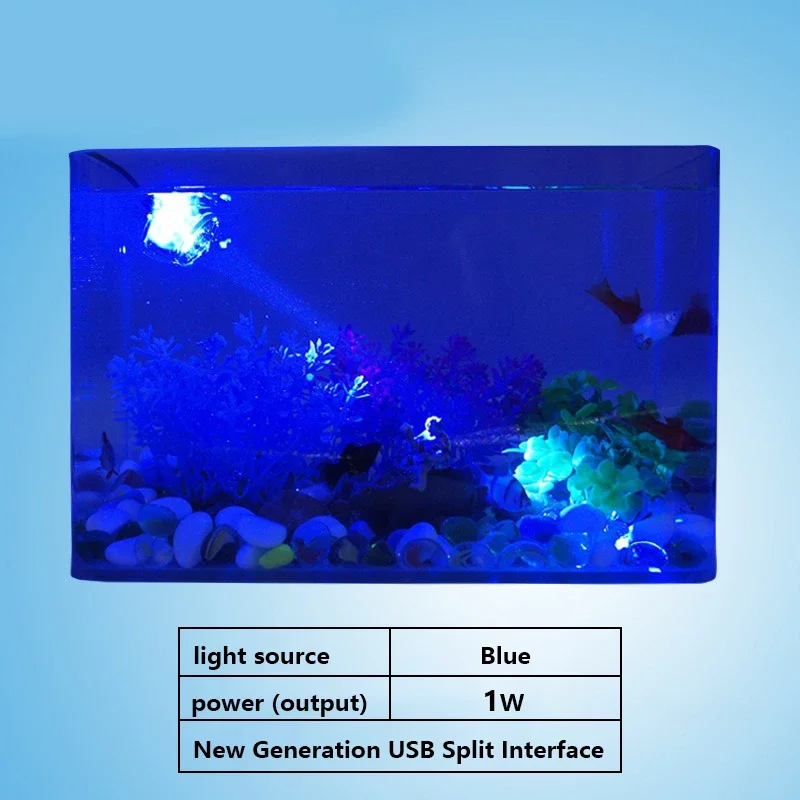 Aquarium Lamp LED Aquarium Spotlight Saving Power High Brightness Seven Gradient Night Light Various Angles Exposure USB Waterproof Diving