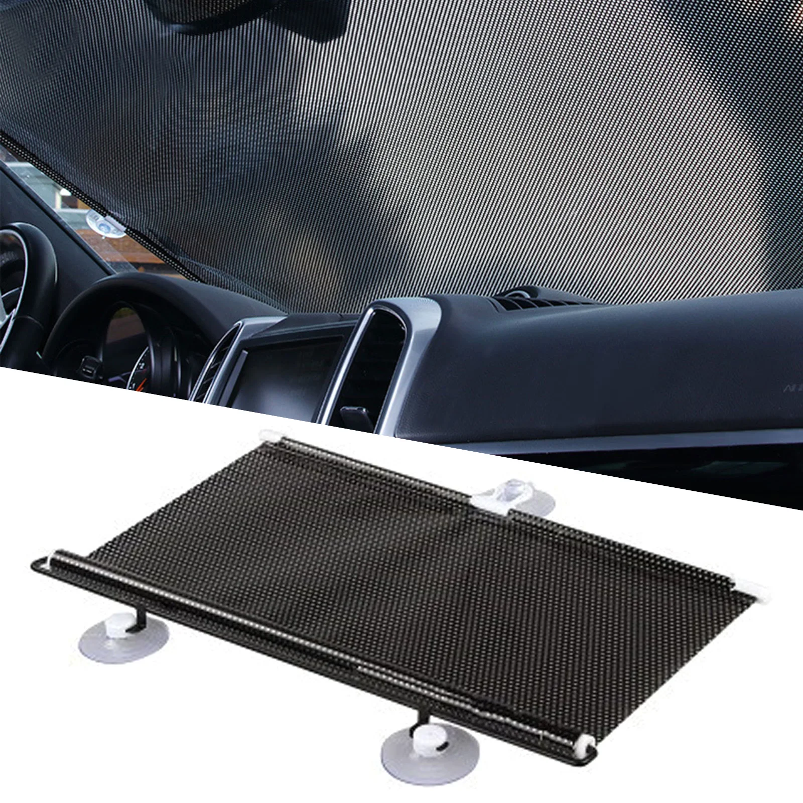 Pare-soleil rétractable automatique pour pare-brise de voiture, housse de  protection solaire pour fenêtre avant, pare-soleil - AliExpress