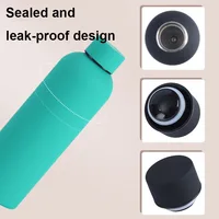 500/750ML Small Mouth Thermos Cup, Outdoor Stainless Steel Bottle, Rubber Paint Sports Kettle, Thickened Double Water Cup 5