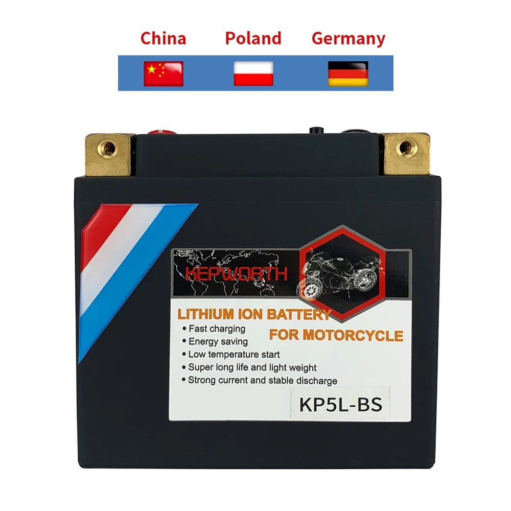 KP5L-BS 12V 3Ah CCA 180A Motorrad LiFePO4 Batterie Lithium-Eisen Phosphat  Roller Starten Batterie 12V LFP Schnelle Starter YTX5L-BS