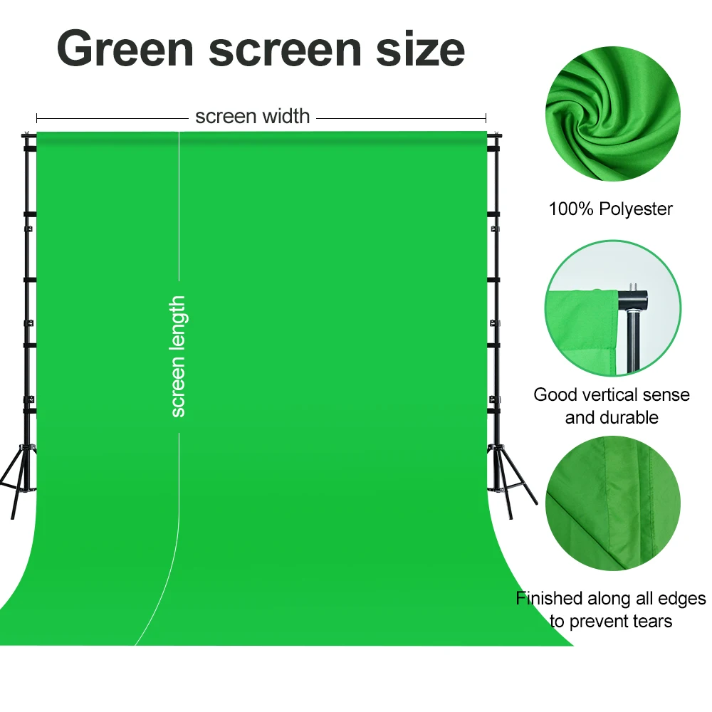 Background For Photography Backdrops White/Black/Blue/Green Screen Chroma Key Muslin Studio Photo Shooting Backdrop Cloth Paper 4
