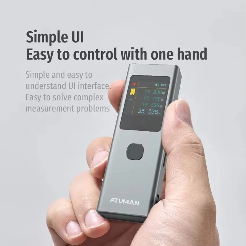 DUKA ATuMan LS6 Laser Level Rangefinder OLED 480mAh Rechageable 40M Mini Distance Meter Angle Measuring Tools Two in One