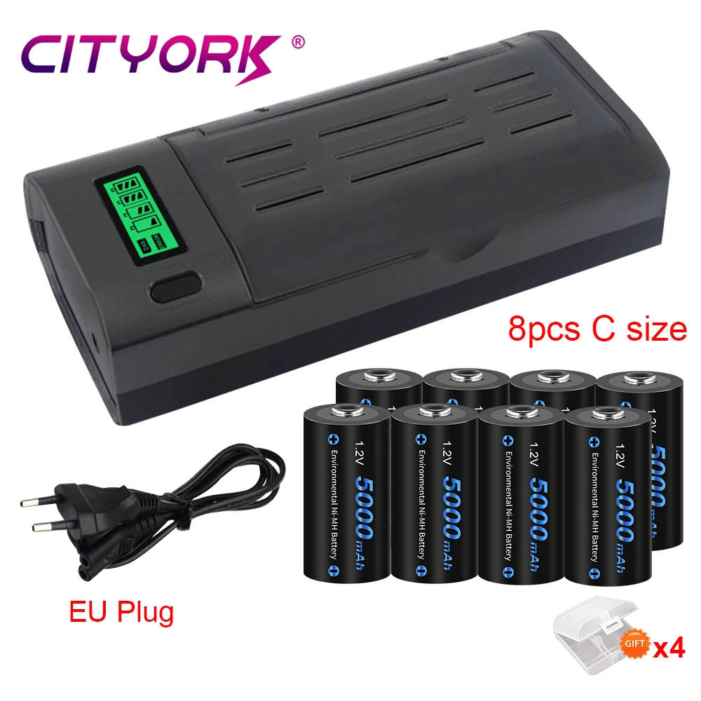 CITYORK48PcsCSizeLR14RechargeableBattery12VNIMH