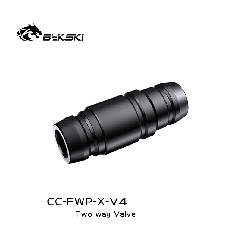 Bykski-dupla Face Water Stop Valve Corte Rápido Tubo Rígido Cooling Fitting Preto Prata Cc-fwp-x-v4 Boutique - Imagem 4