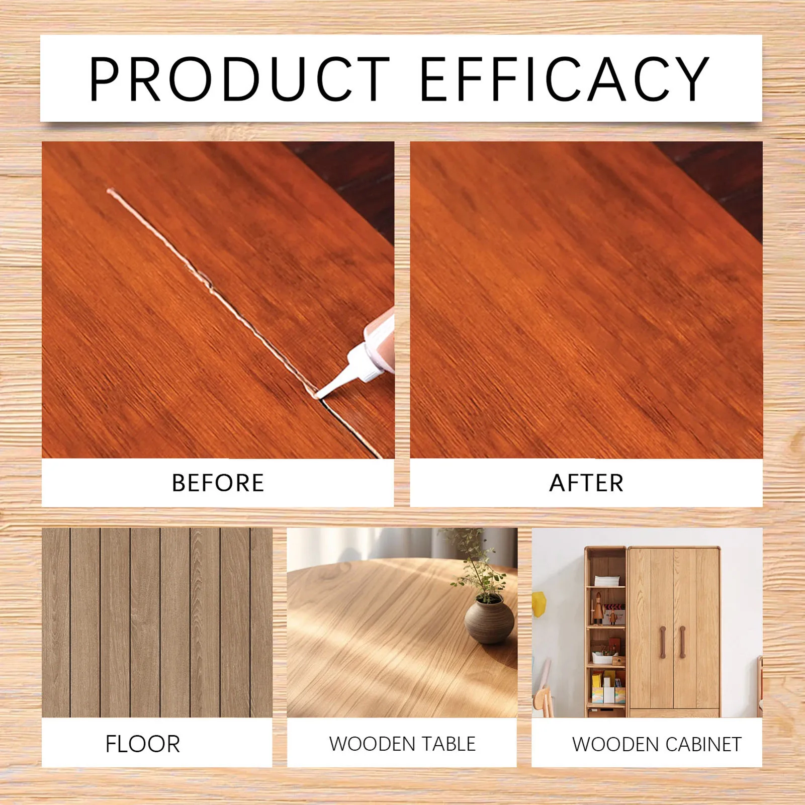 Wooden Furniture Repair Wood Filler Trimming Cream Wood Wall Putty Liquid Cream for Scratch Repair Putty