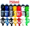750ML Portable Mountain Bike Water Bottle Outdoor Sports Water Bottle+Water Bottle Holder Outdoor Sports Portable Water Bottle