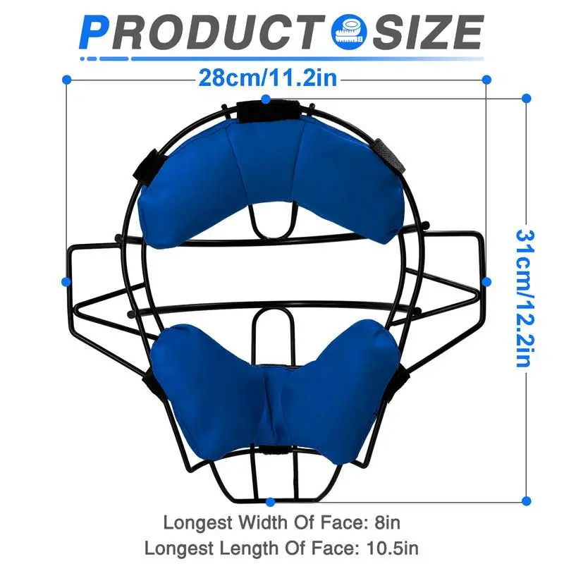 Umpire Face Masque Umpire Facemasque Cage Adjustable Traditional Hollow Steel Comfortable Fit Baseball Masque Provides