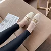 2024 Fetish Women Retro Designer Soft Leather Soft Summer Flats Simple Female Loafers Square Toe Lady Metal Outside Black Shoes 4